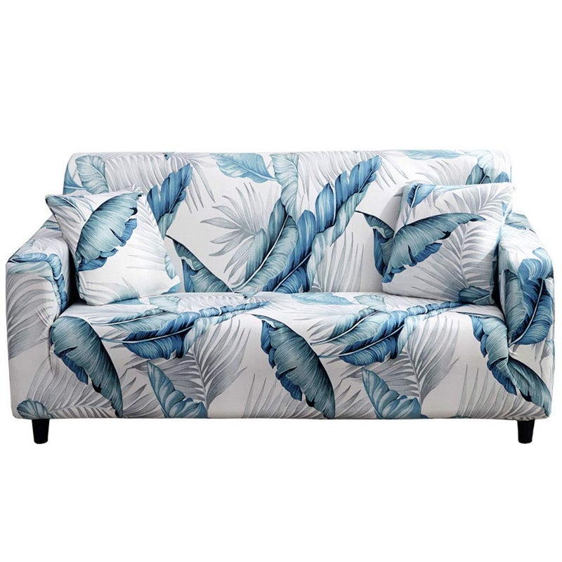 HOOBUY Printed Sofa Cover Stretch Couch Covers Sofa Slipcovers for 3 Cushion Couch with Two Free Pillow Case 01#(3 Seater/Large 2 Seater) - Image 1
